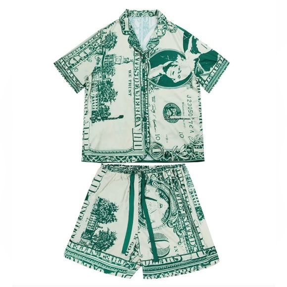 Hipnos and Nicte Limited Edition Money Million Dollar Pajamas Short Set PJ’s - L - Picture 5 of 5